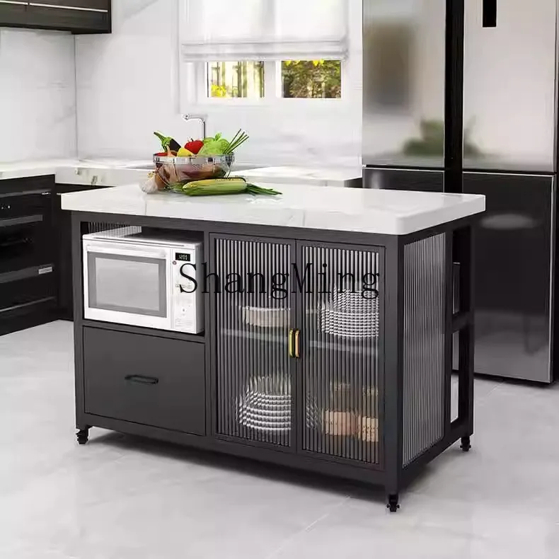 

LXY Home Kitchen Multifunctional Side Cabinet Integrated Movable Nakajima Dining Table Against the Wall
