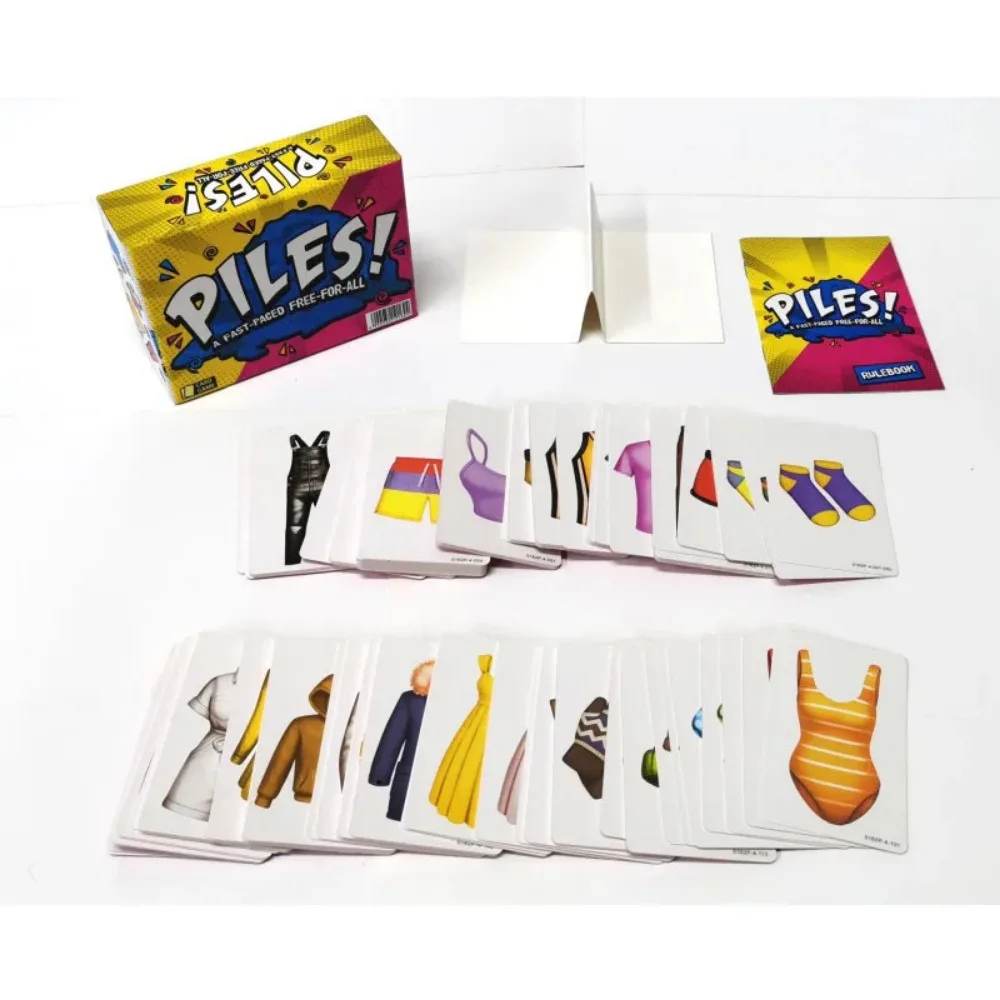 Un ensemble de cartes à vêtements très divertissantes, cartes de poker pliables, parfaites pour les réunions de famille, adaptées pour le Nouvel An