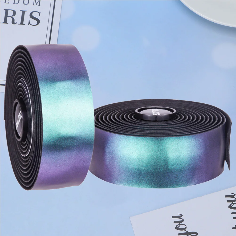 1Pair Colorful Bike Handlebar Tape High Density Non-Slip Sweat Absorption Road Cycling Grips Wrap Improves Safety in Rainy