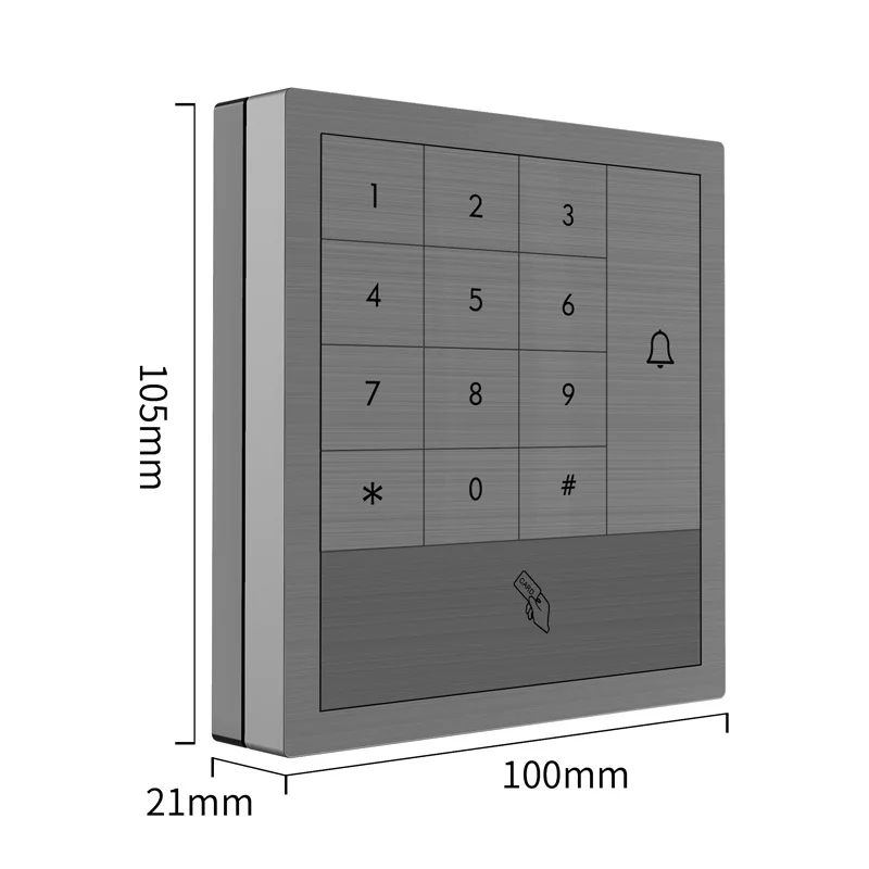 Classical RFID 125Khz EMID Touch Key Standalone Access Control Keypad Wiegand Reader With Wg26 Output