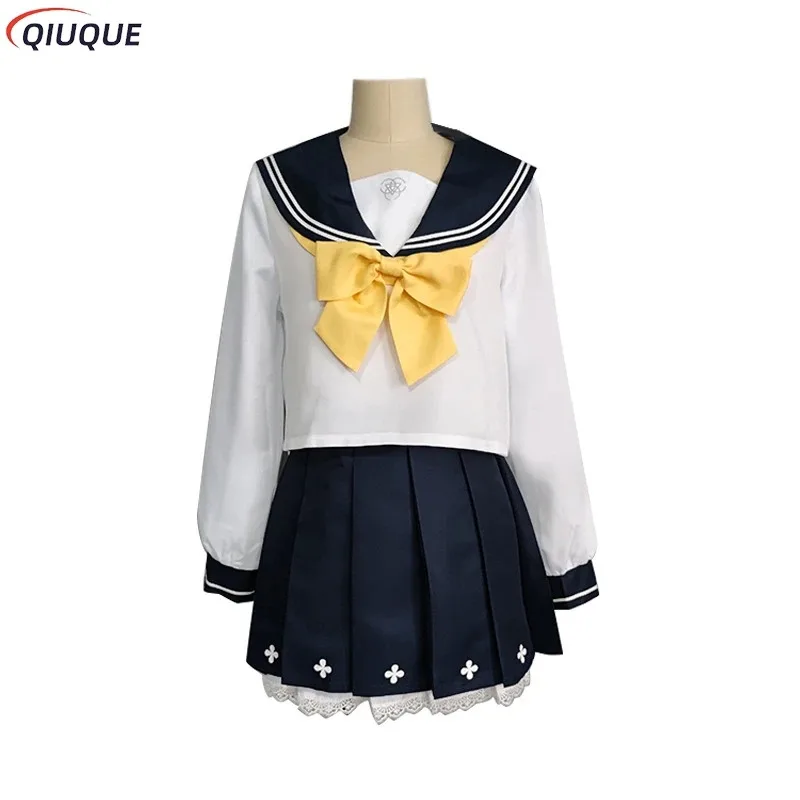 أزياء أنيمي Ajitani Hifumi التأثيرية للنساء البالغات بدلات البحارة JK سترة موحدة أغطية الرأس للهالوين