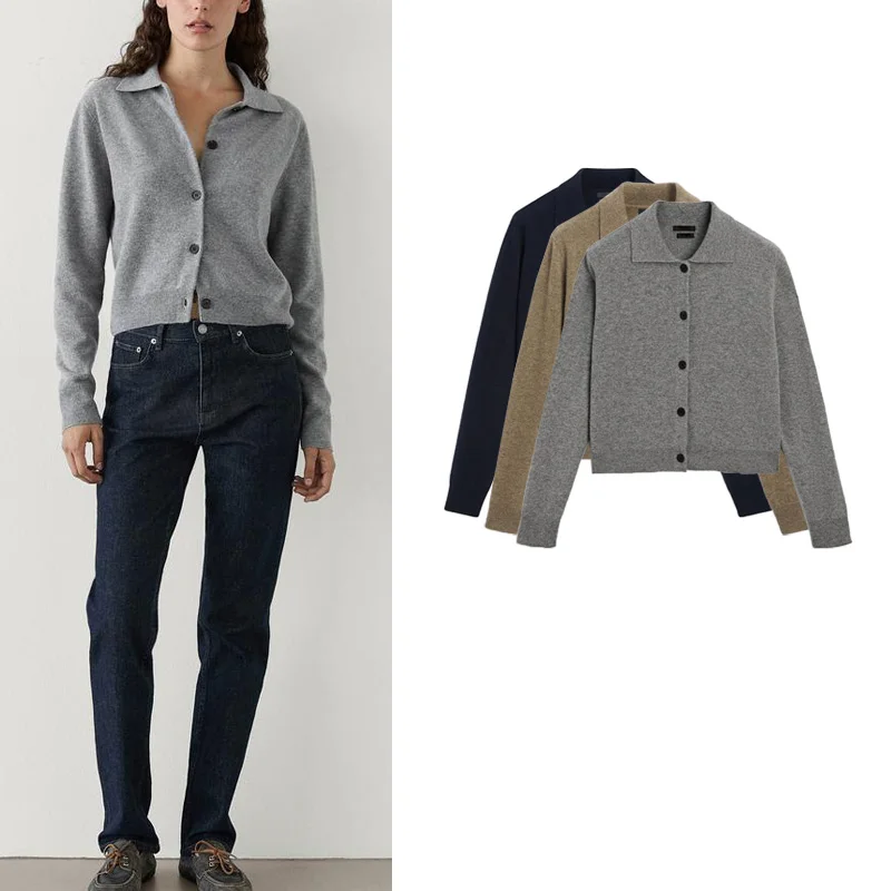 Ele Commuter Sle Gestrickte Wollmischung Ort Ne Open Front Mantel Spring Faion Damen Polyesterfaser Long Sve