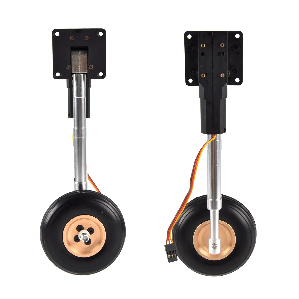 Electric Servoless Retracts Landing Gear with Wheels 200mm for 4-6kg RC Model Airplane