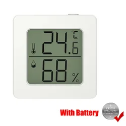 Mini Digital Thermometer Hygrometer Indoor Room Temperature Humidity Meter Sensor Gauge Weather Station With Battery