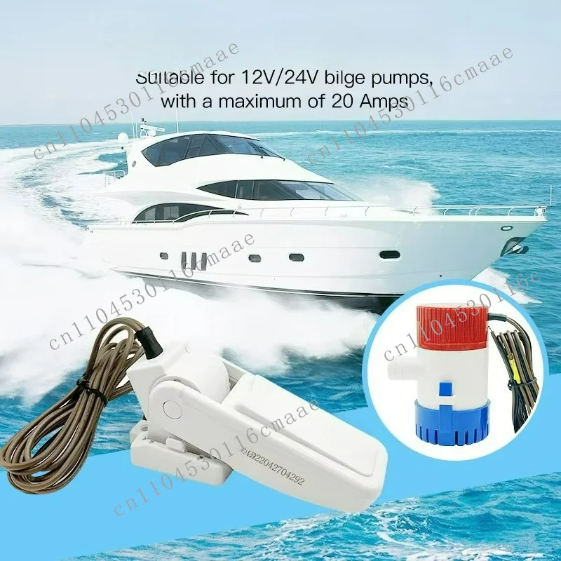 24V 12V automatic mini bilge pump float switch, suitable for RV, boat, yacht pumping water