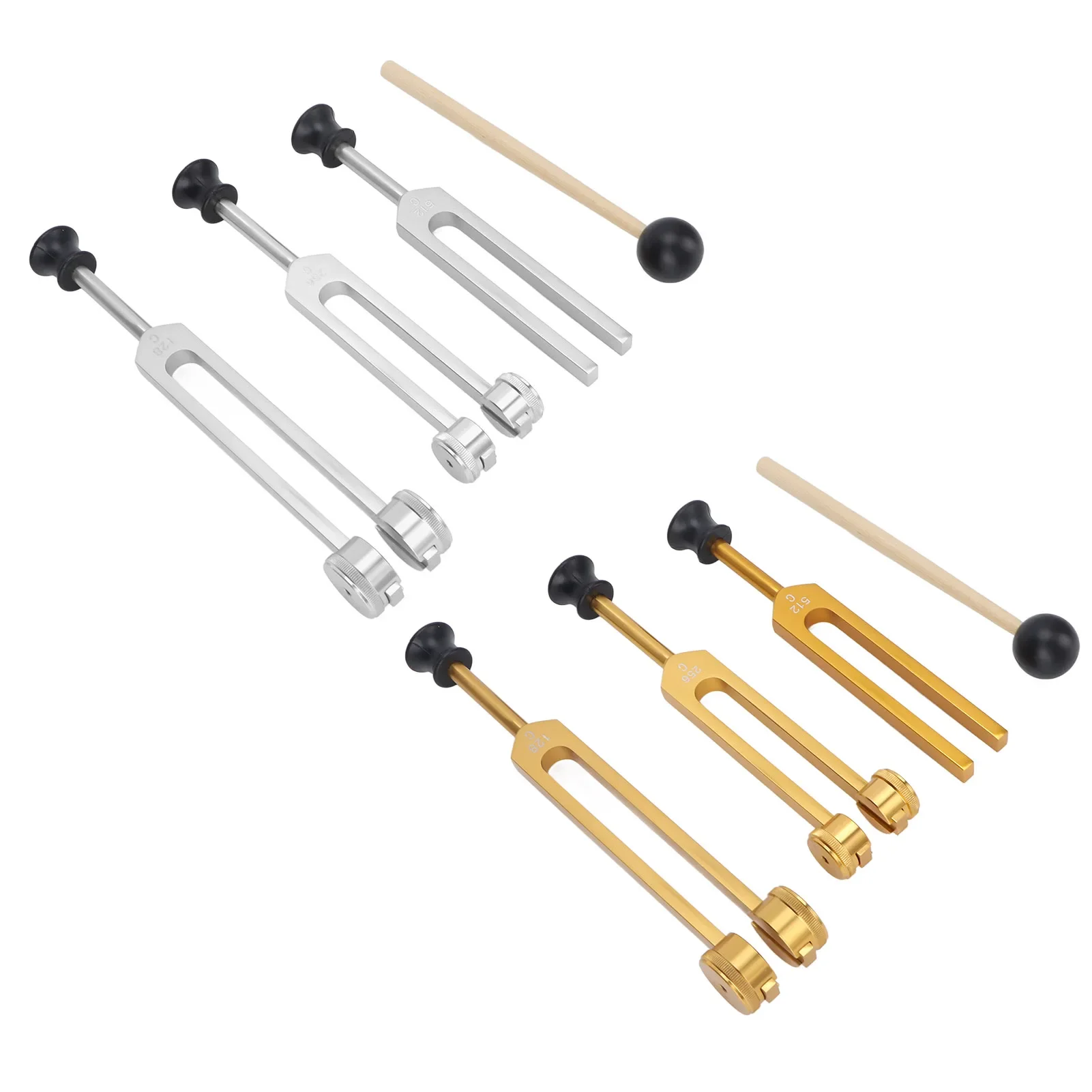 مجموعة شوكة ضبط السبائك 128 256 512 هرتز أداة شفاء الشوكة الرنانة المحمولة للمنزل السريري