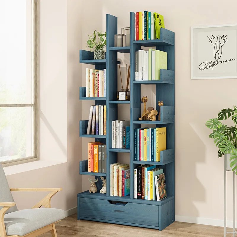 K-STAR Bookshelf Bookcase Simple Living Room Storage Rack Table Student Household Floor Economical Simple