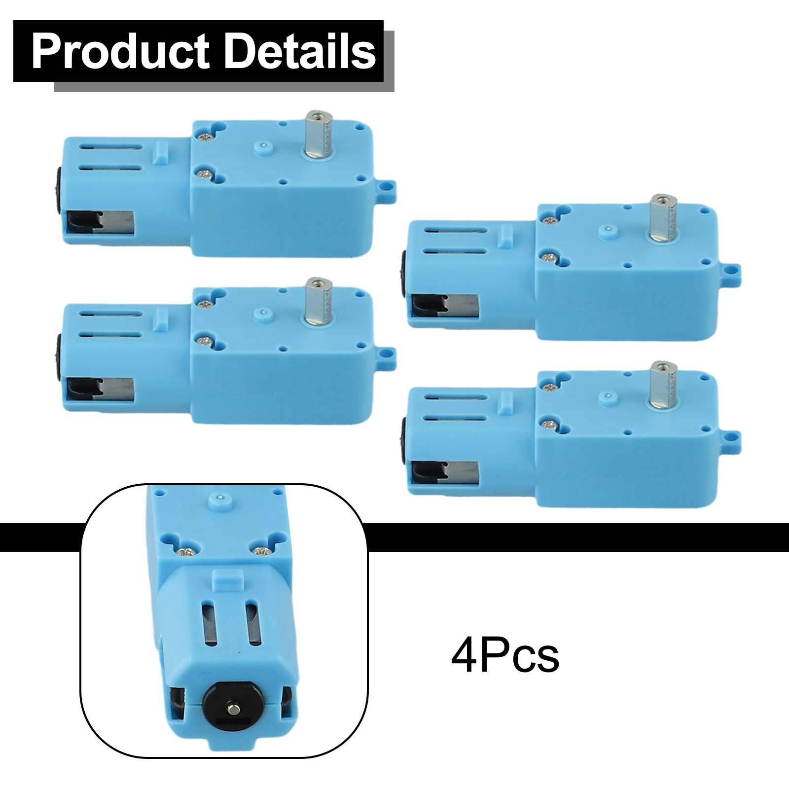 4Pcs Gear Motors for TT DC Applications Voltage from 3V to 6V Delivers 110 RPM Speed for Robotics and Toy Models