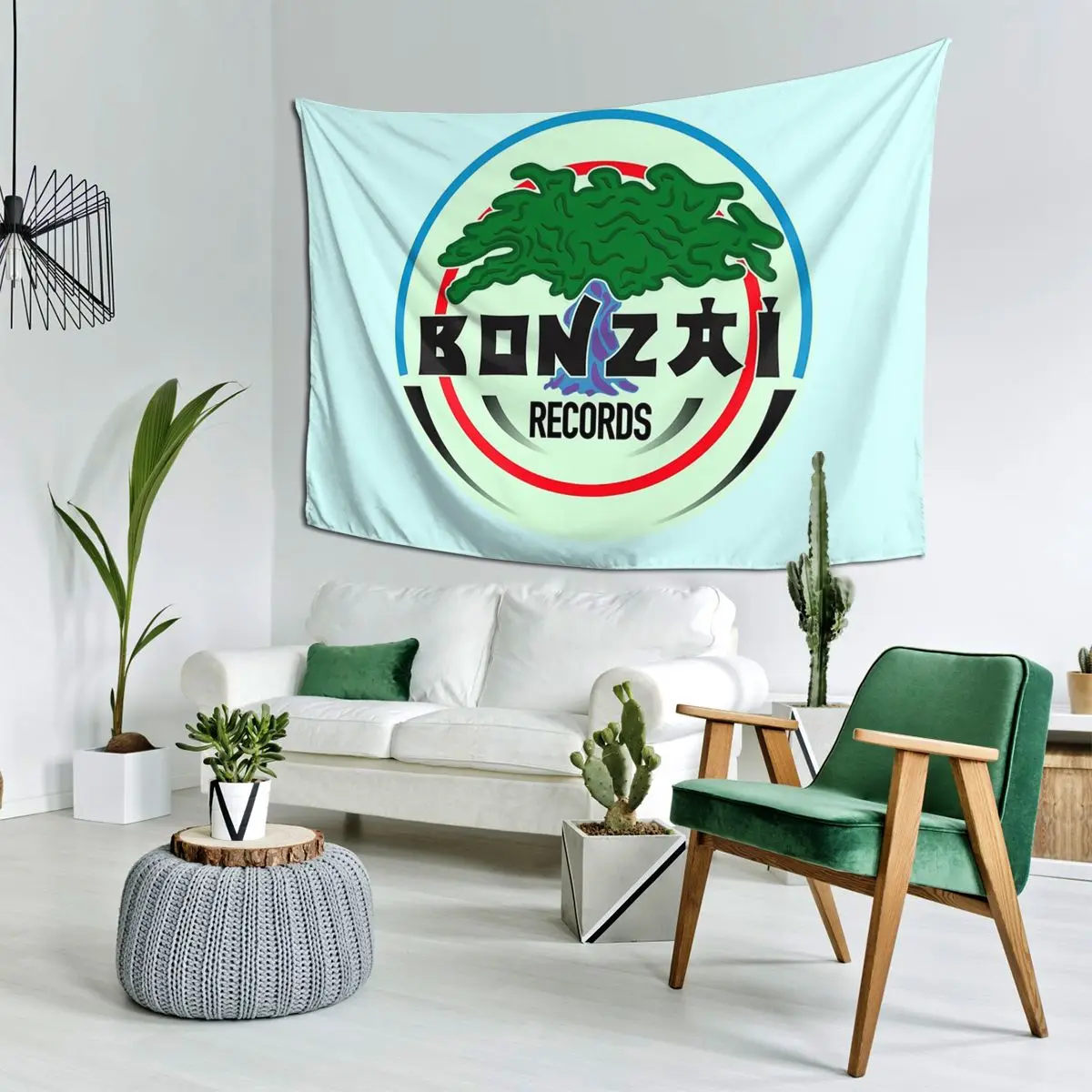 

Гобелен Bonzai Records, настенный, эстетический, для украшения дома, гобелены для комнаты в общежитии