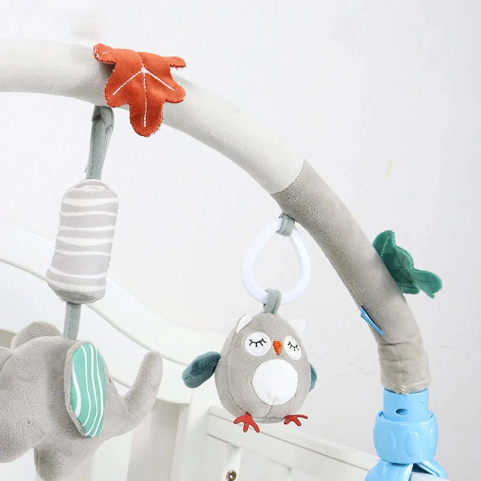 Baby Kinderwagen Bogen Spielzeug Aktivität Spielzeug Sitz Spielzeug für Kinderwagen Babys 0-12 Monate Elefant