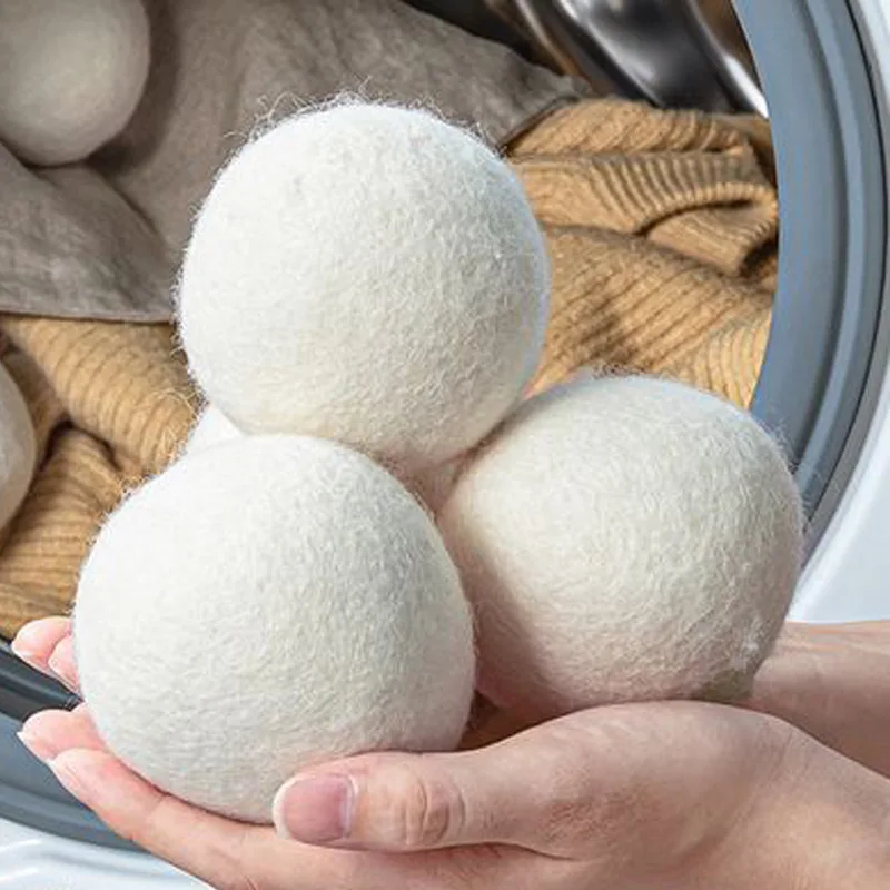 

3/6Pcs 7CM Hot Wool Dryer Balls Reusable Softener Laundry Laundry Ball Washing Machine accessories Home Washing Balls Wool