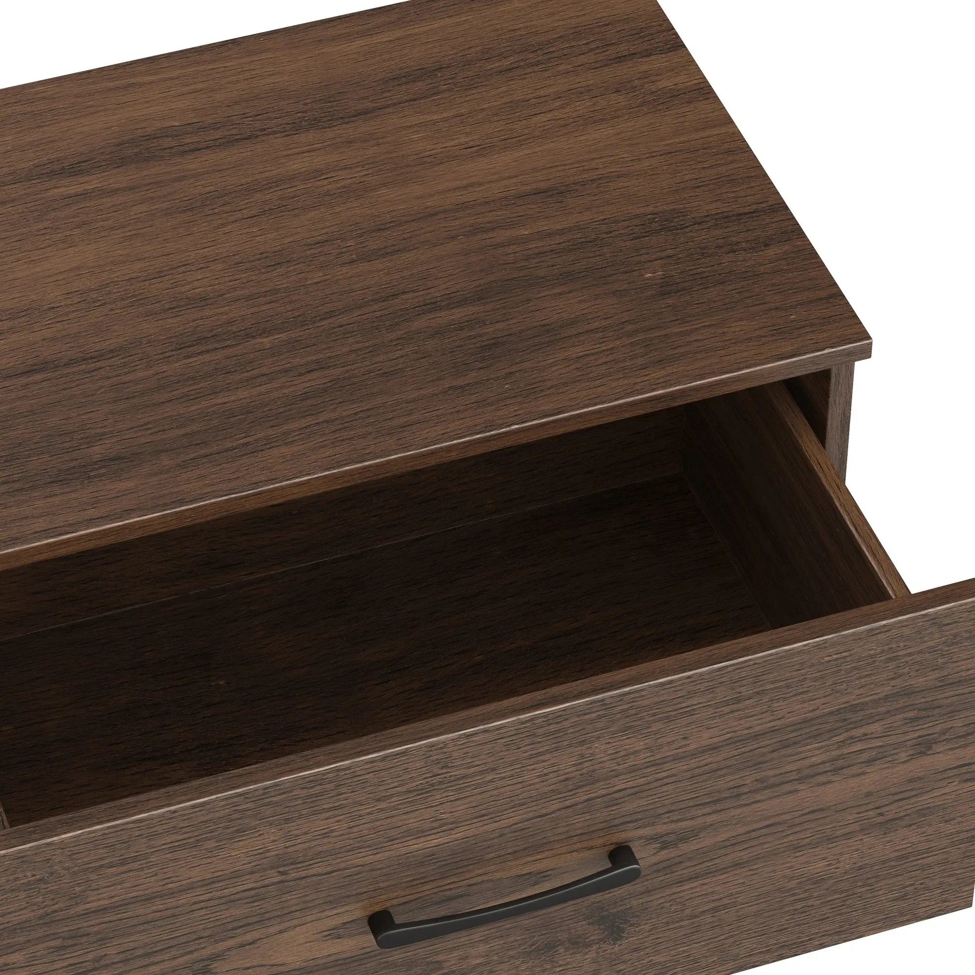 Sistema de almacenamiento modular con un cajón, nogal