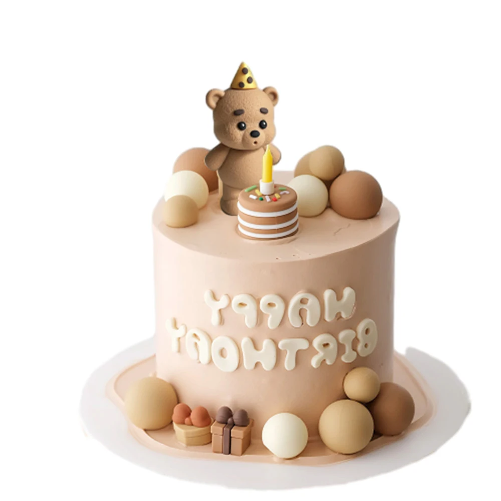 Babyparty Bär Kuchendeckel Kugel Ornamente Mini Geschenkboxen für 1. Geburtstag Kuchen Dekor Babyparty Party Dekor Teddy Thema