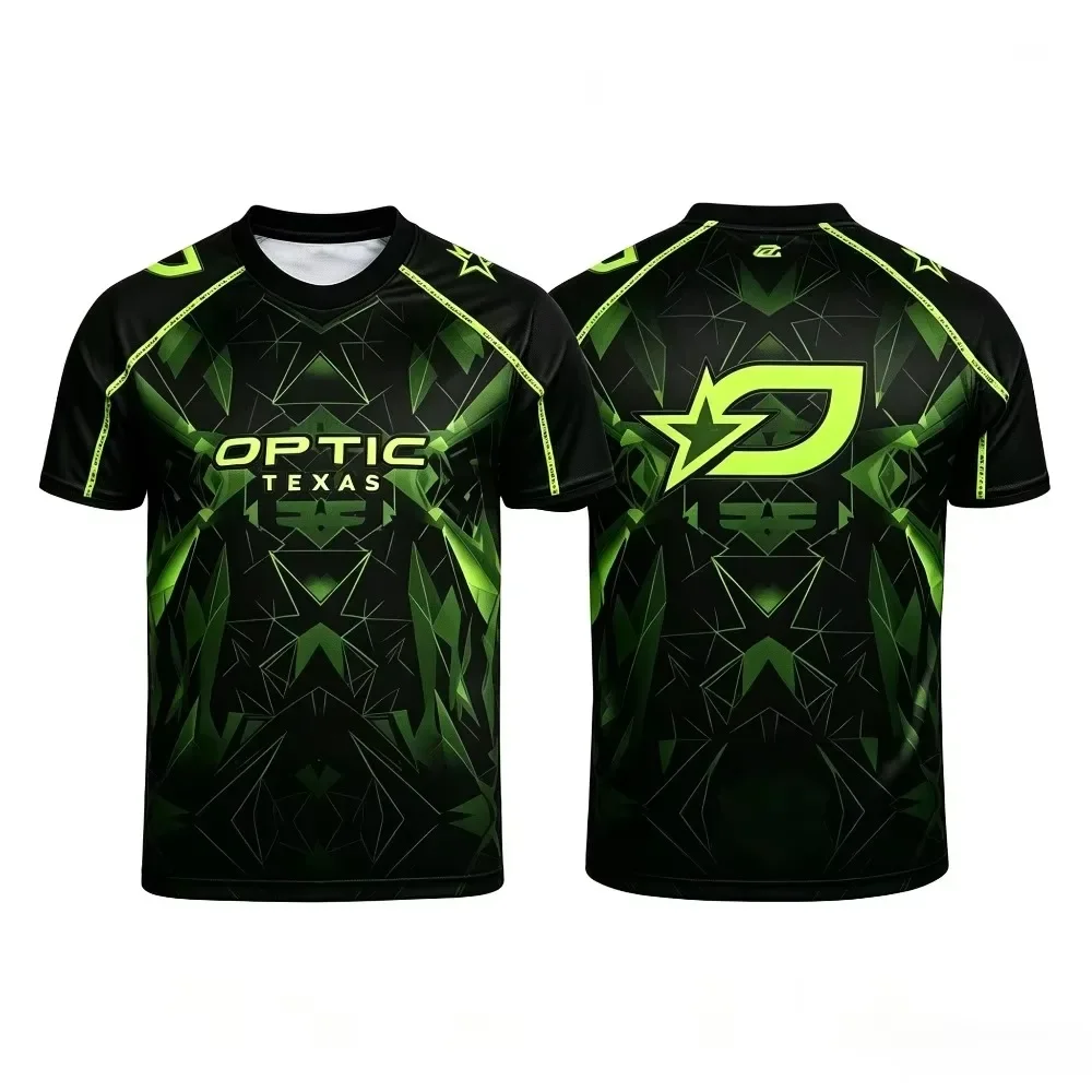 2026 Summer New Trendy Men's and Women's Optic Texas Esports Team Training Clothes 3D Sports T-shirt Men's Short Sleevetops