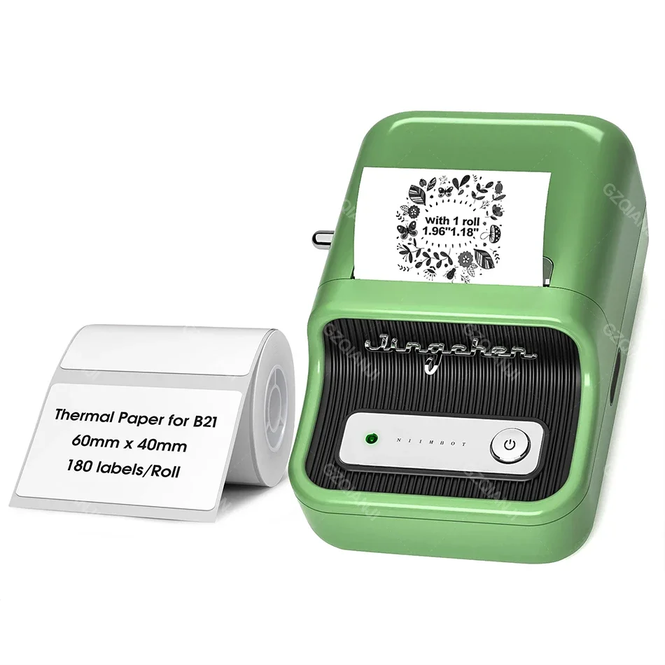 Niimbot B21 Mini Label Printer Portable Pocket Sticker Maker Bluetooth Thermal Adhesive Labeller Fast Print Home Use Office B1