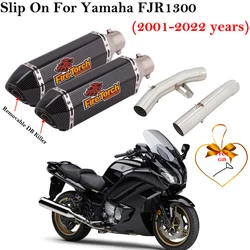 Slip On For Yamaha FJR 1300 FJR1300 2001 - 2022 Motorcycle Exhaust Escape Systems Muffler With Double Middle Link Pipe DB Killer