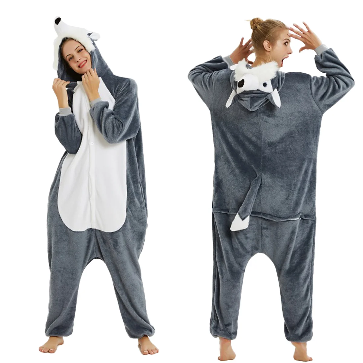 Cartoon Animal Onesie Pajamas Stich Cosplay Costumes Kigurumi Unicorn Lion Flannel Unisex Nightwear Nightgown for Adults Kids