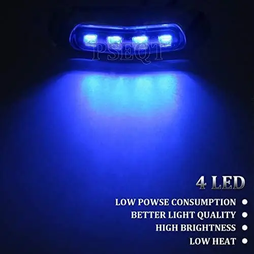 3.8 Waterproof Boat Marine LED Lights Courtesy Interior Deck Light Navigation Transom Stern Cabin Lighting for Pontoon Fishing