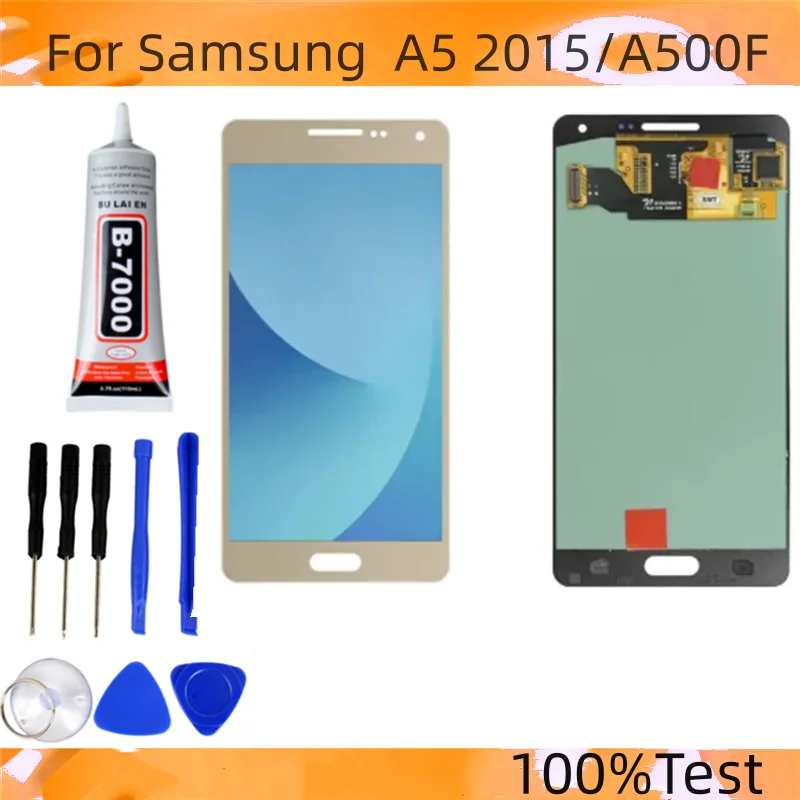 A500 LCD For Samsung Galaxy A5 2015 LCD Display Screen Touch Digitizer Assembly For SM-A500F A500M With Adjustable Brightness