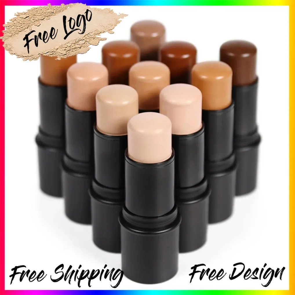 Vegan Black Contour Stick Custom Logo Private Label Makeup Wholesale Sculpting Defining Shading Creamy Highlighter
