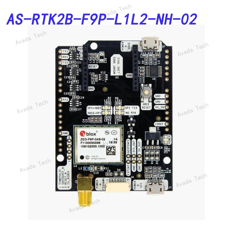 

Avada Tech AS-RTK2B-F9P-L1L2-NH-02 simpleRTK2B GPS/GNSS L1/L2 RTK Board