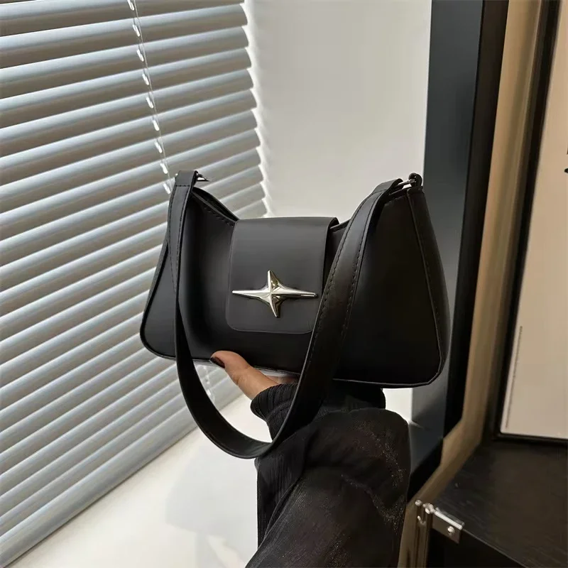 

2025 Classic Small Purse Luxury Brand Female Handbags Vintage PU Leather Shoulder Bags for Women Daily Ladies Underarm Bag