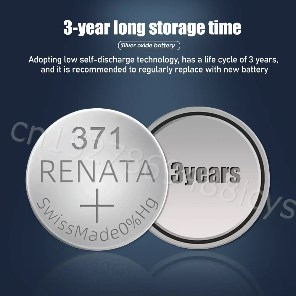 1-10PCS New Renata 371 SR920SW AG6 LR920 LR69 920 1.55V Silver Oxide Watch Battery For Toy Remote Swiss Made Button Coin Cell
