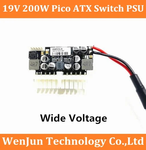 DC ATX Peak PSU 19V 200W Pico ATX przełącznik górniczy PSU 24pin MINI ITX DC do ATX moc PC do komputera