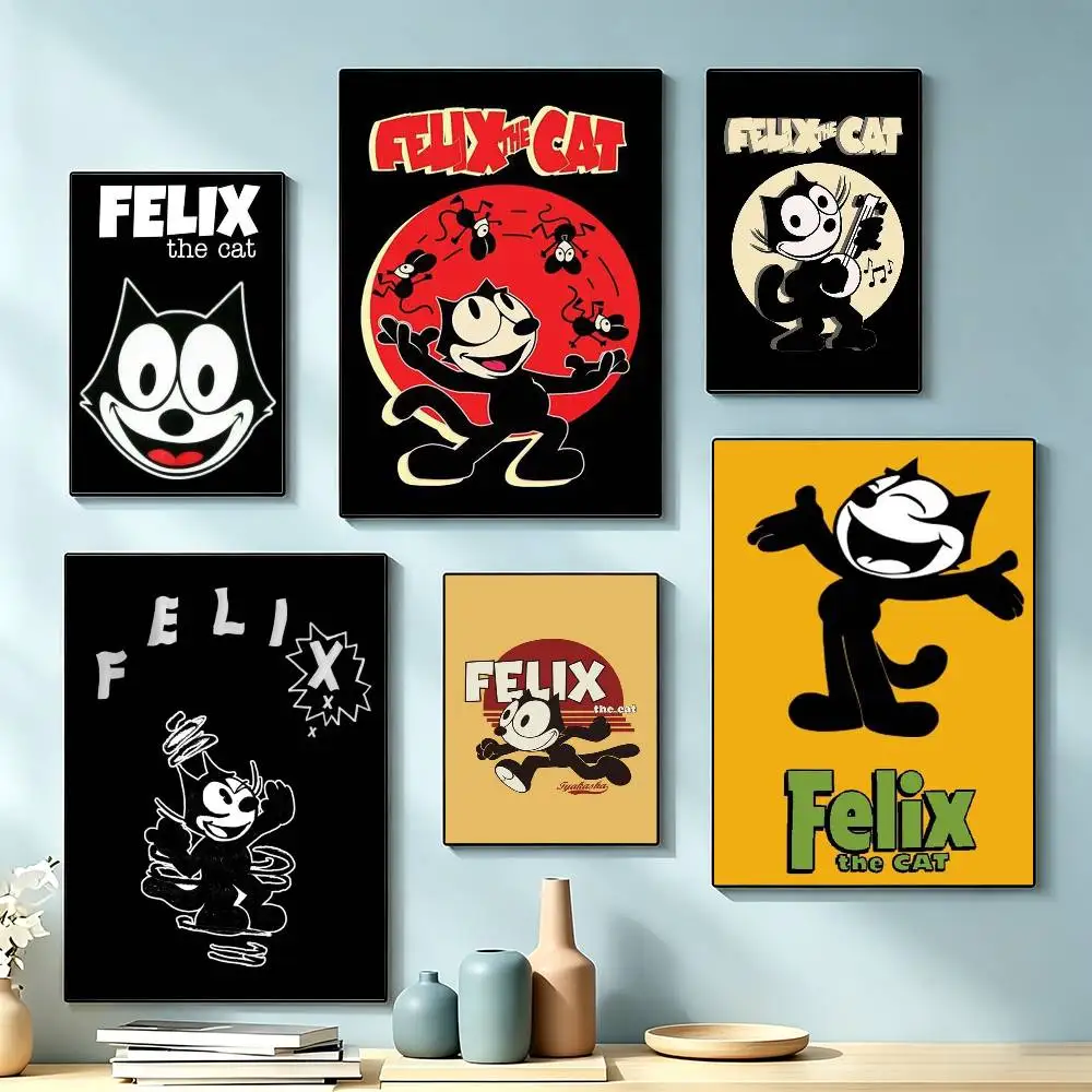 F-FelixES The C-Cat Poster Waterproof Wall Art Sticker For Bar Living Room Vintage Decor High Quality Print Gift