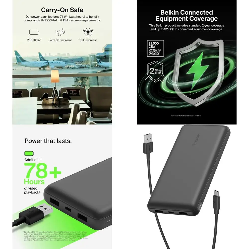 20000Mah USB-C Powe…