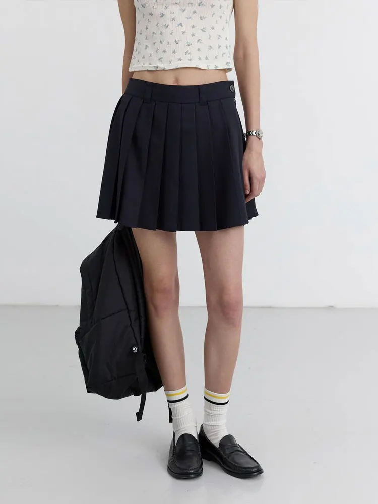

Brand Noxiao Select Spring 2025 New Sle Embroidered All-Match Pleated f Skirt Pants High Waist A-Line Korean Sle