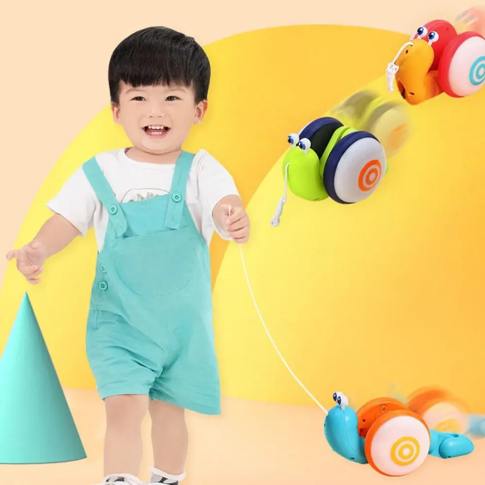 

Детская каталка-тянучка в виде улитки с музыкой, светящаяся, интерактивная, для детей