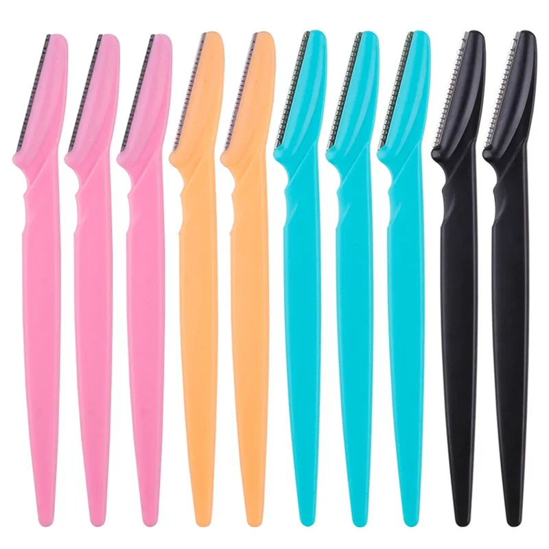 5/10/15Pcs Eyebrow Trimmer เครื่องมือแต่งหน้า Safe Eye Brow มีดโกน Face กําจัดขนเครื่องโกนหนวดใบมีดผู้หญิงคิ้ว Shaping มีด