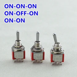 1 Piece ON-ON-ON/ ON-OFF-ON 3-way /ON-ON 2-way DPDT Mini Toggle Switch for Electric Guitar or Bass - Made in TaiWan