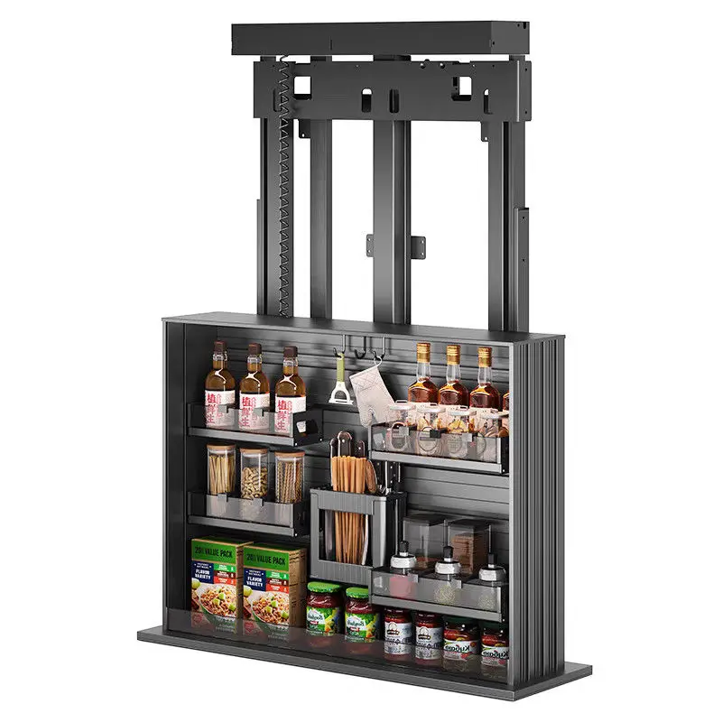 خزانة المطبخ المعلقة، سلة الرفع العمودية المنسدلة، خزانة التحكم باللمس #1