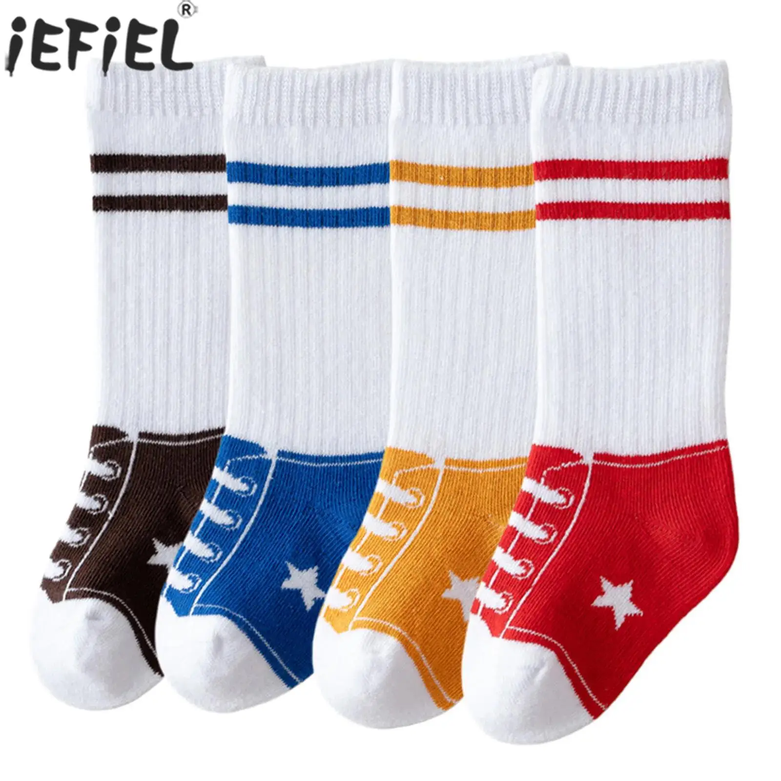 

Носки-трубочки для малышей, 1 пара, нескользящие, с принтом или однотонные, в рубчик, для повседневной носки, карнавала, фестиваля, дня рождения