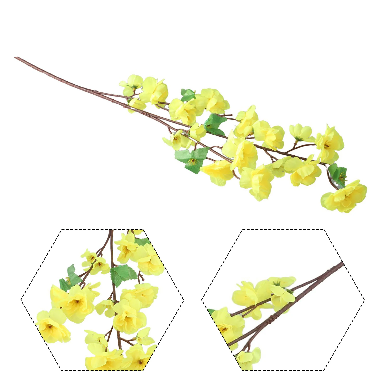 Hot Sale Artificial Cherry Plum Peach Blossom Branch Fake Silk Flower Tree Home Dec Art DIY Decoration