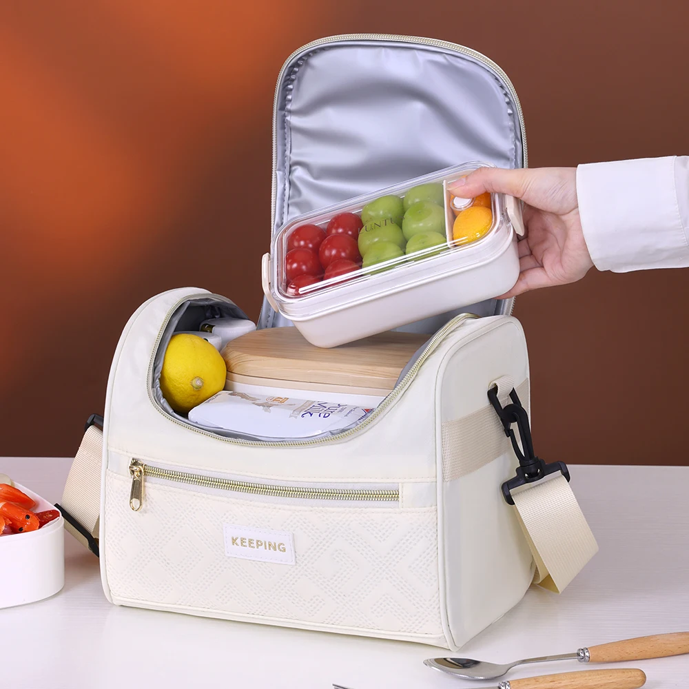 Verdickte Thermo-Mittagessen, tragbar, für Kinder, Bento, Picknick im Freien, isolierte Lunchbox-Tasche, grenzüberschreitende Kälteisolierung, Eisbeutel