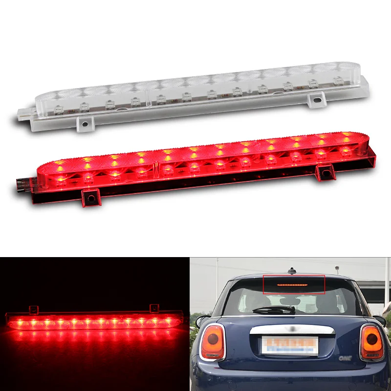 

1×for Mini Cooper F55 F56 2013-2021 - 3rd Brake Light LED High Level Rear Stop Lamp Taillight Car Assembly Red Smoke OEM#7297410