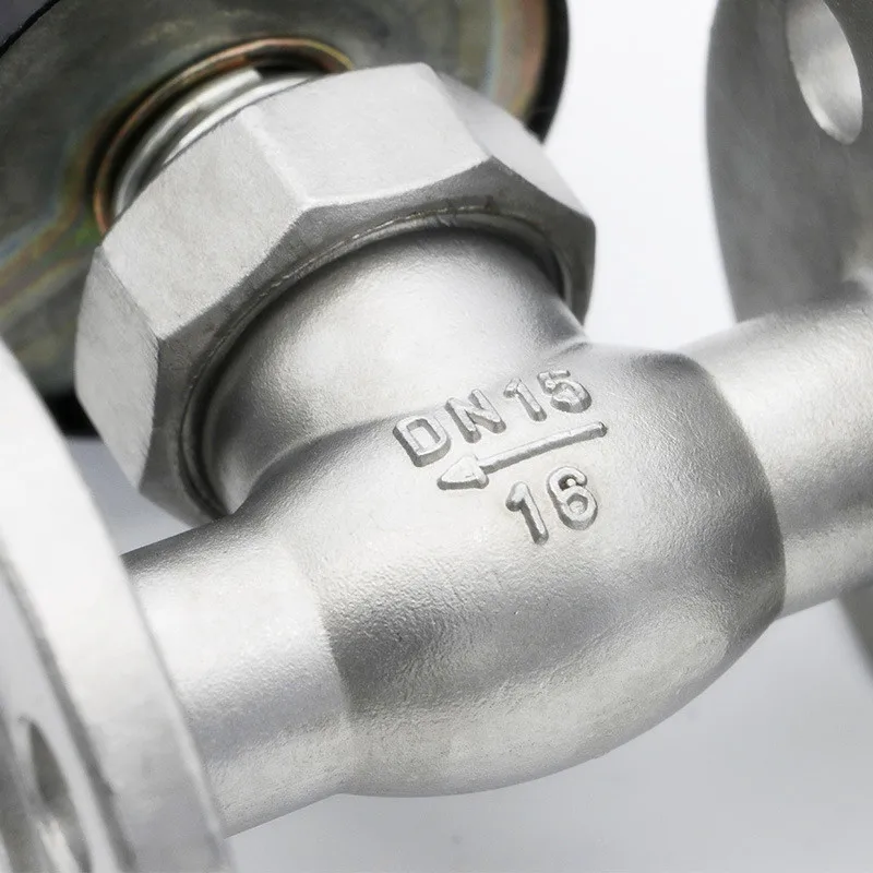 Magnetventil Stainless steel flange steam solenoid valve 304 piston flange high temperature normally closed solenoid valve Wasser und Dampf — Detail 4