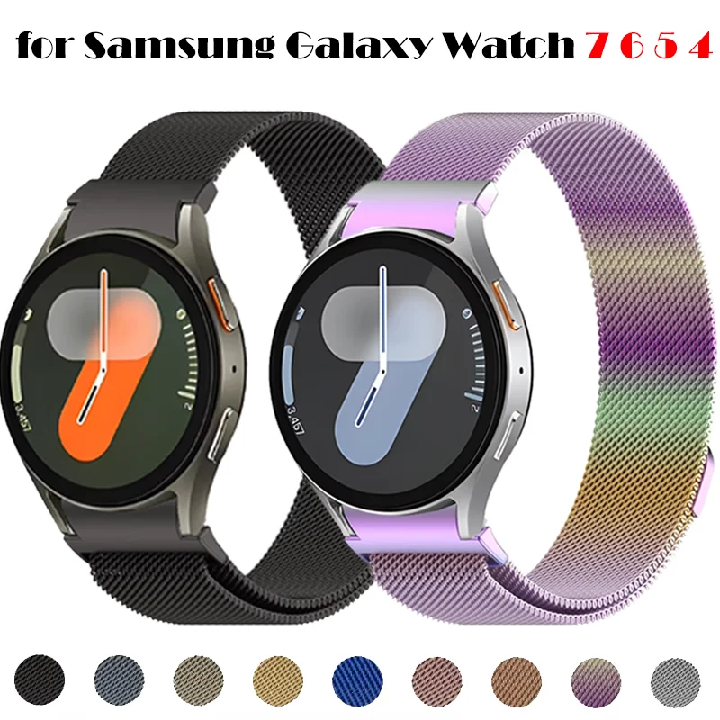 Official Magnetic Loop Watch Strap for Samsung Galaxy Watch 7 6 5 4 44mm 40mm Metal Bracelet Belt for 6-4 Classic 47mm 46mm Band