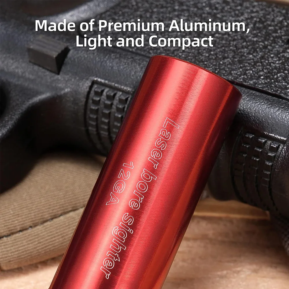 12GA Red Dot Laser Bore Sighter 12 Gauge Bore Sight Red Chamber Boresighter Cartridge No battery for Shotgun Hunting Gun Zeroing - view 6
