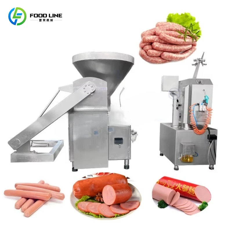 Customized Commercial Vacuum Sausage Stuffing Filling Machine Stainless Steel Automatic Chicken Ham Vacuum Sausage Filler