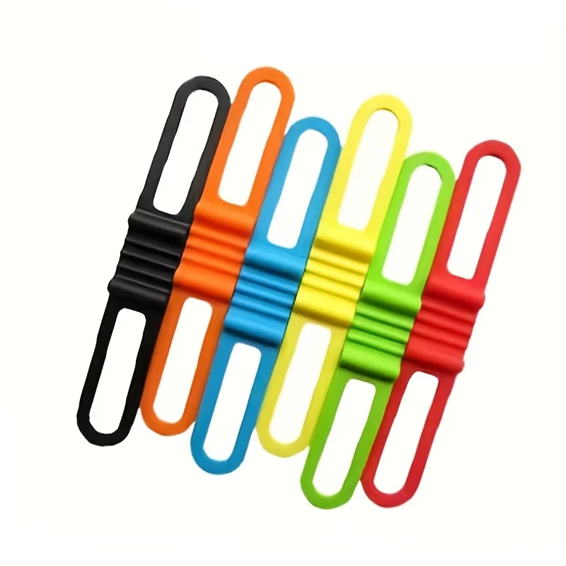 AliExpress 1/2/6PCS High Elasticity Silicone Strap Bicycle Light Fixation Strap Bundling Tape Durable Elastic Band for Cycling Equipment