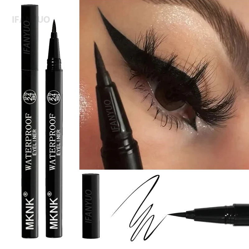 Ultra Fine Black Liquid Eyeliner Waterproof Lasting Silky Matte Quick-dry Eye Liner Non Fading 1/2pcs Lasting Eyes Beauty Makeup