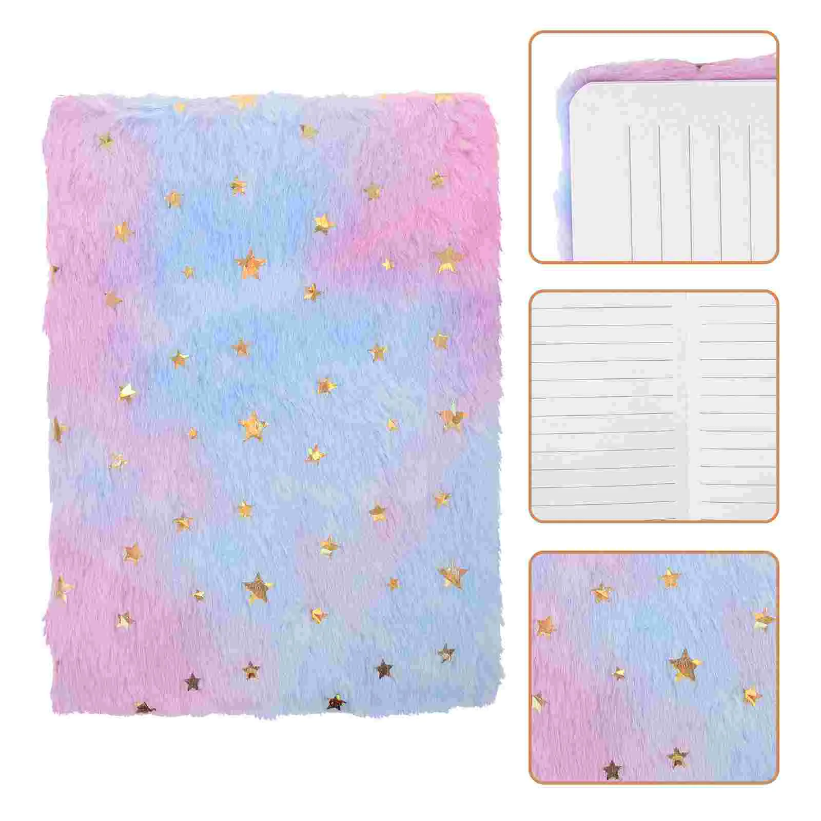 Peluche Notebook Fluffy cover diario A4 Hardback Notes Pocket Cartoon Notepad Single Hole