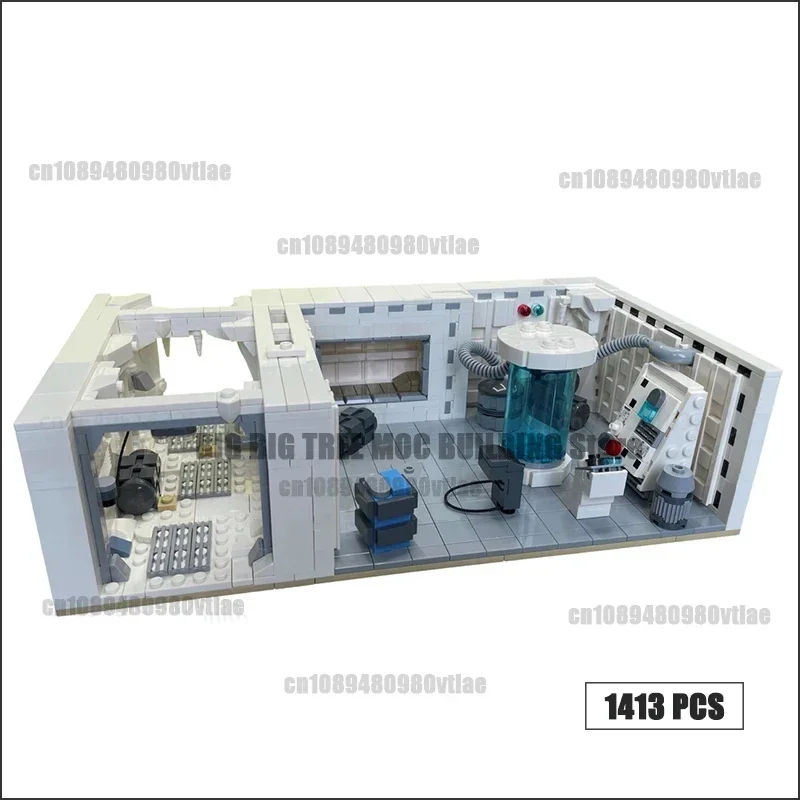 映画シーンベースハンガーベイ MOC ビルディングブロック医療ベイ廊下技術レンガコマンドセンターおもちゃギフト