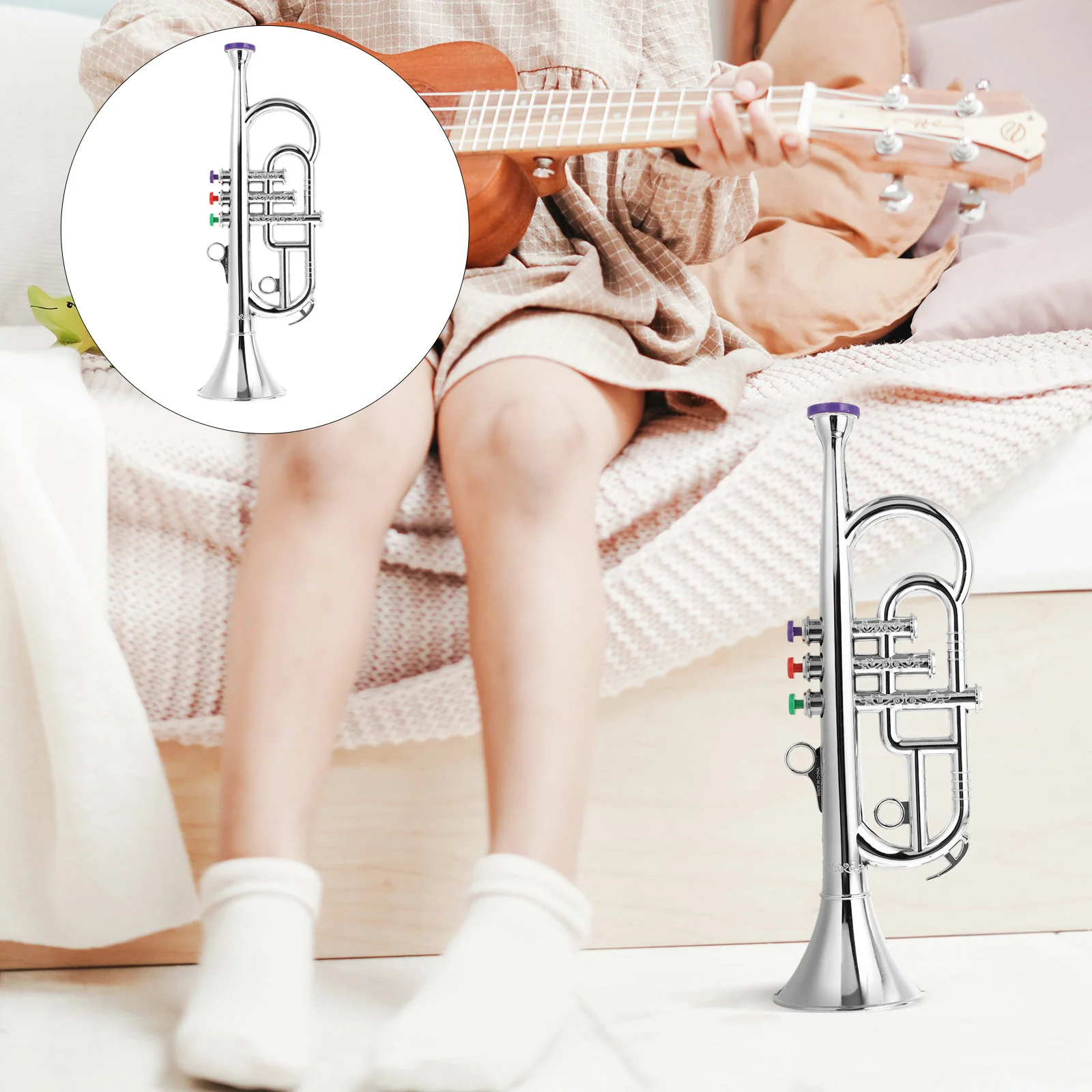 Saxophone Model Children’s Toys Delicate Plastic Kids' Plaything Music Electroplating Practical Simulation Toddler Childrens
