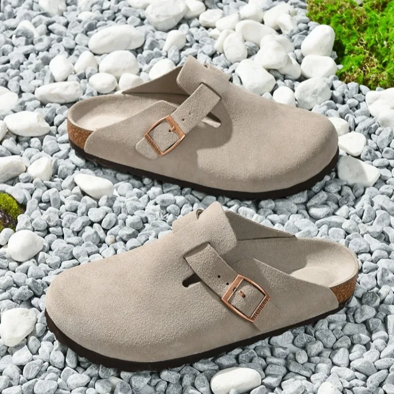 

Retro Women's Shoes Fashion Genuine Leather Mueller Slippers for Woman Luxury Baotou Casual Shoes Designer Shoes Zapatos Mujer
