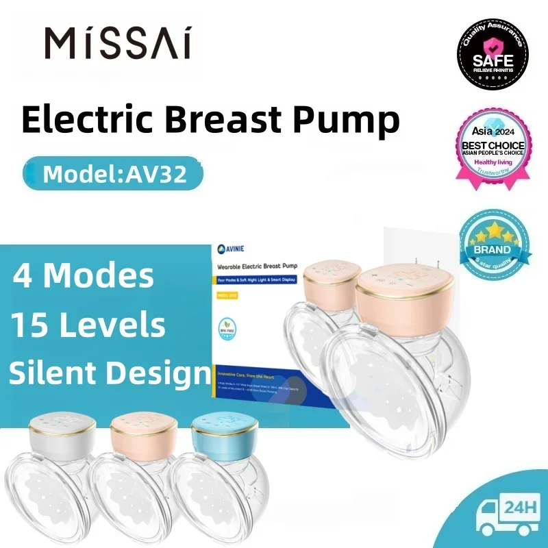 

Электрический переносной молокоотсос, без помощи рук, 4 режима, 15 уровней, портативный молокоотсос, машина без BPA для комфортного грудного вскармливания